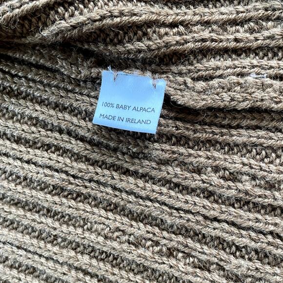 Inis Meain Toffee Baby Alpaca Cardigan - Size Medium - Picture 3 of 4